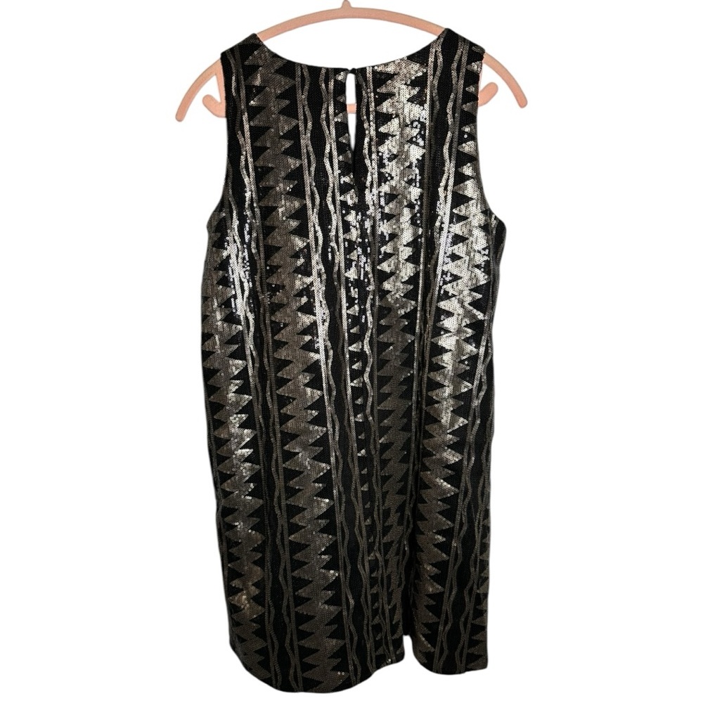 Jack by BB Dakota black and gold sequin sleeveless cocktail dress Medium NWT - Picture 2 of 5
